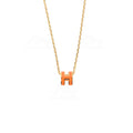 18K Hermes Mini Pop Orange Necklace
