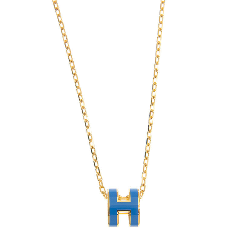 18K Hermes Mini Pop Blue Necklace