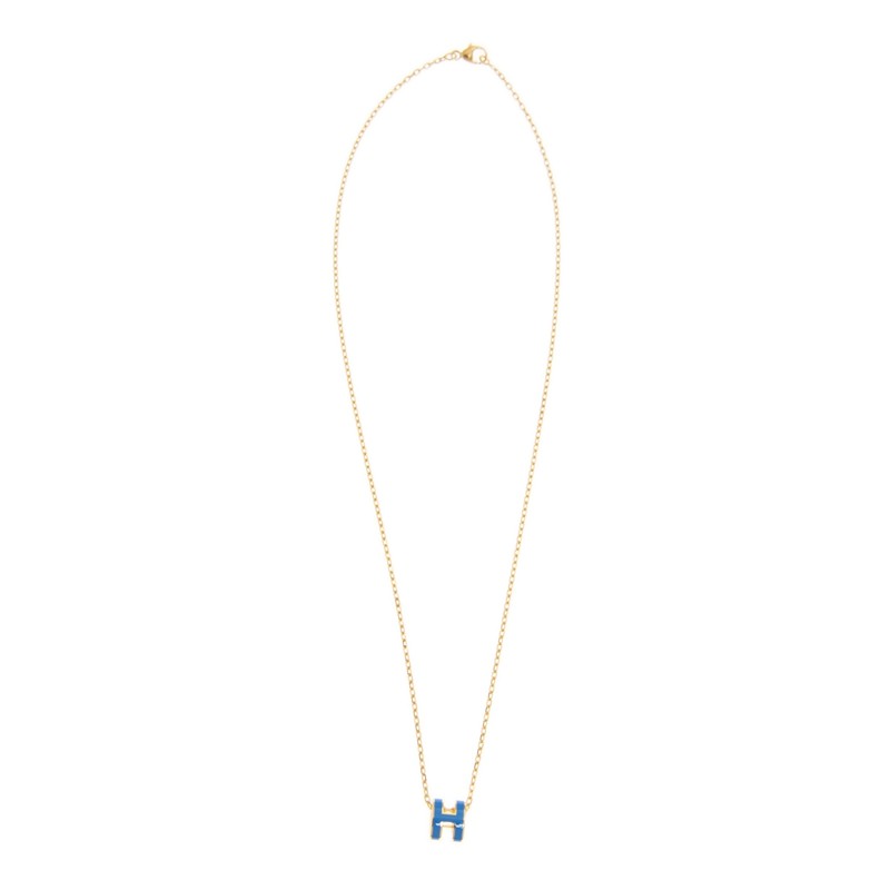 18K Hermes Mini Pop Blue Necklace