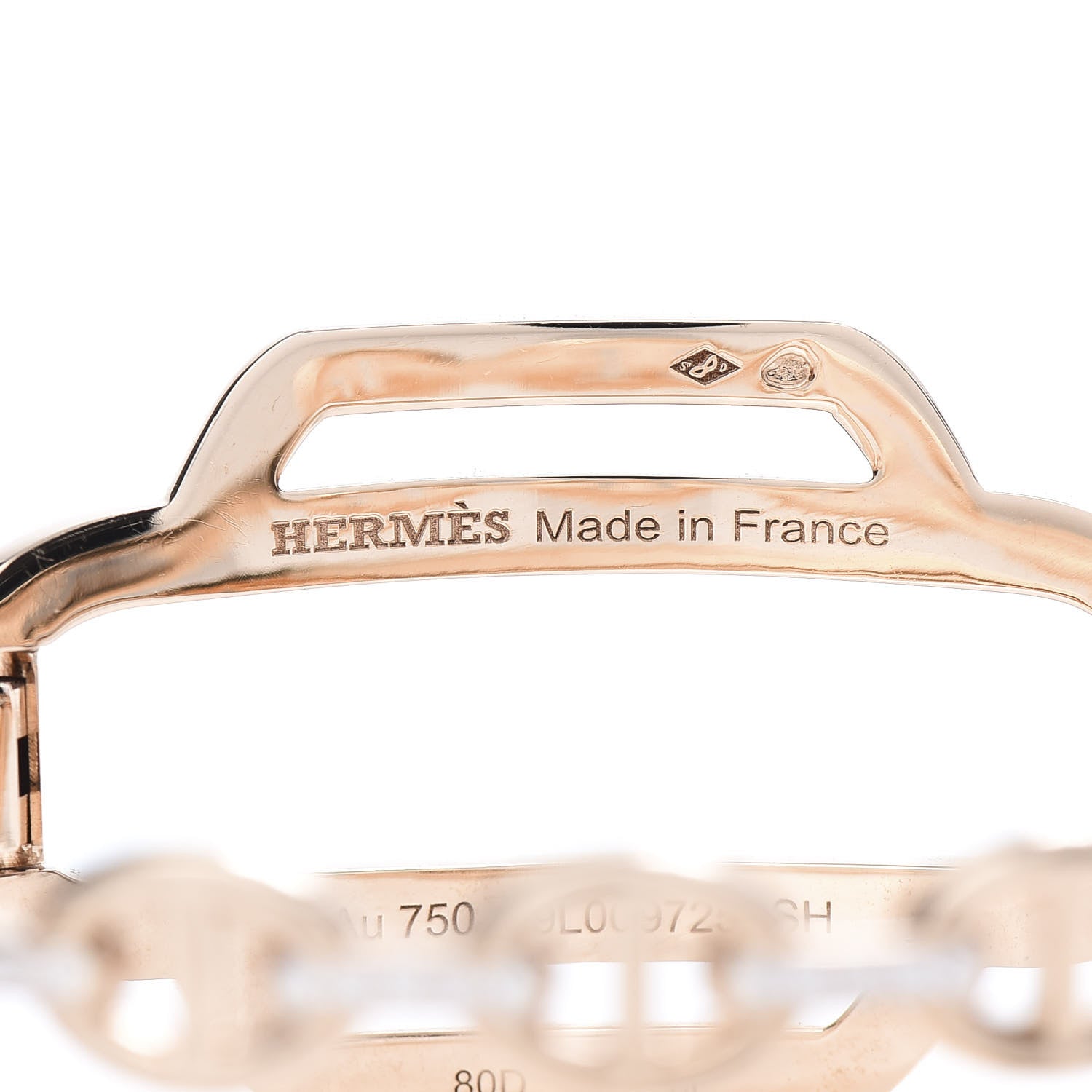 18K Hermes Kelly Double Tour Diamond Bracelet
