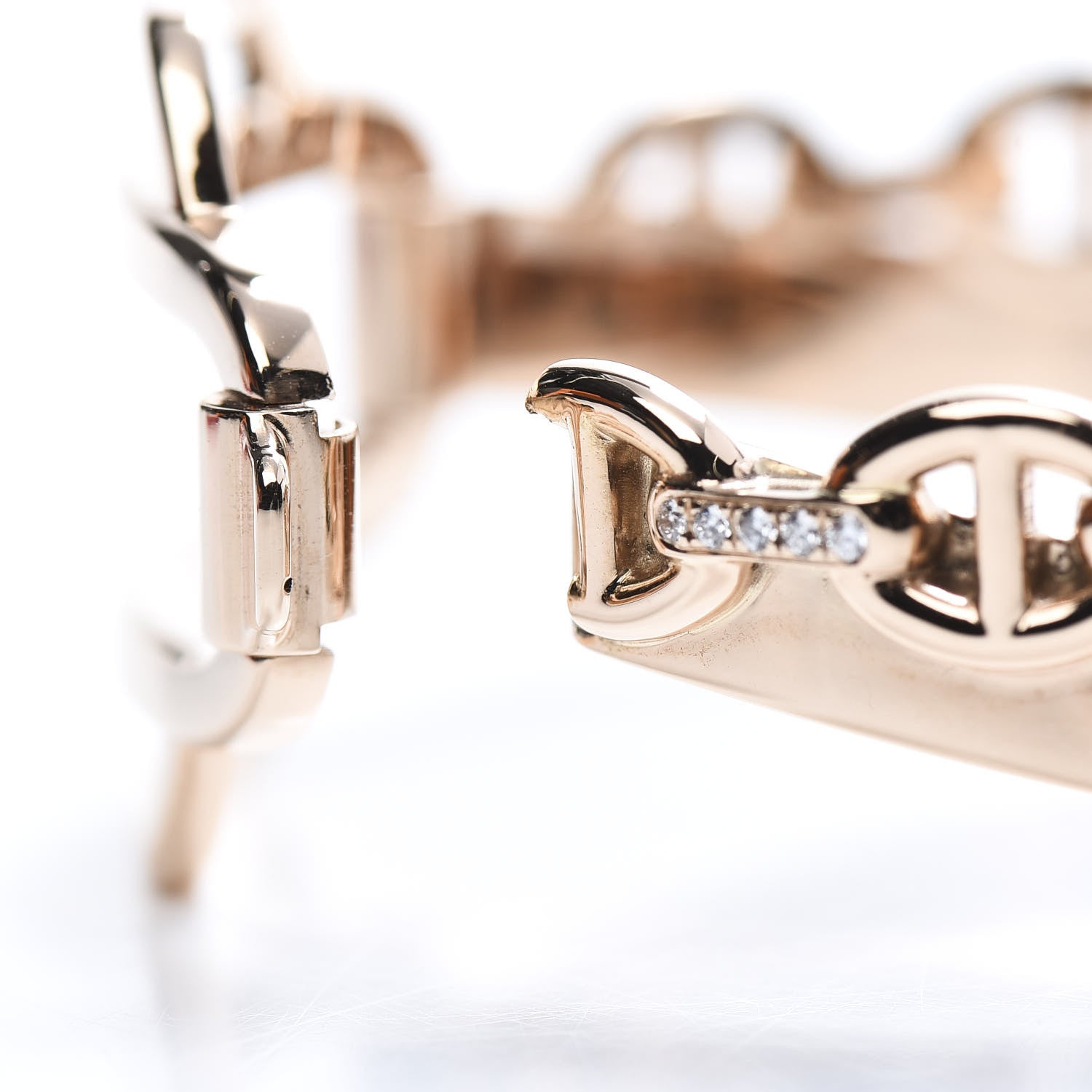 18K Hermes Kelly Double Tour Diamond Bracelet