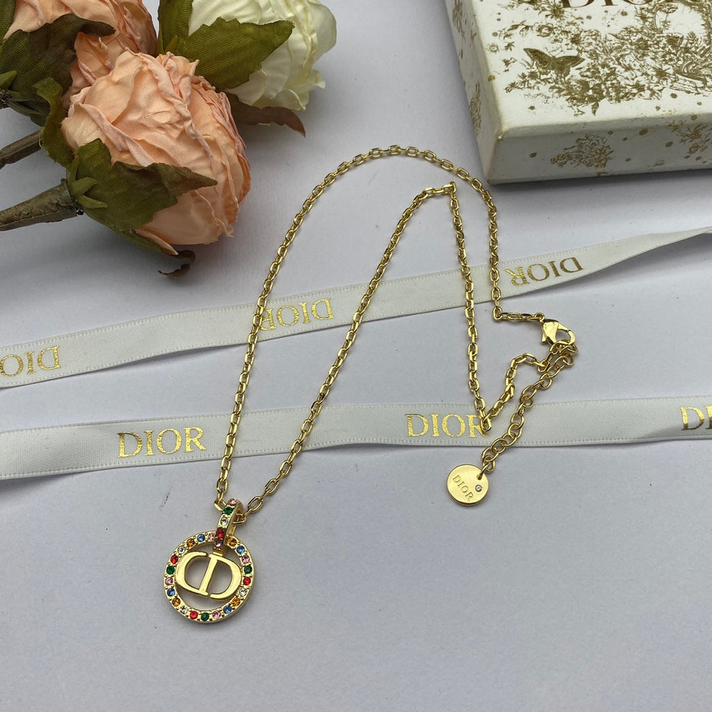 18K Dior Petit Multicolor Crystals Necklace