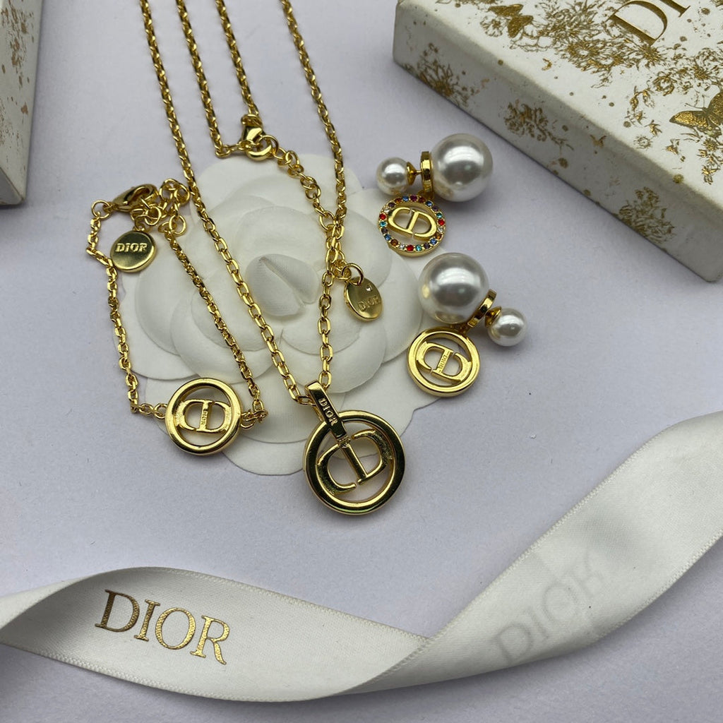 18K Dior Petit Multicolor Crystals Necklace
