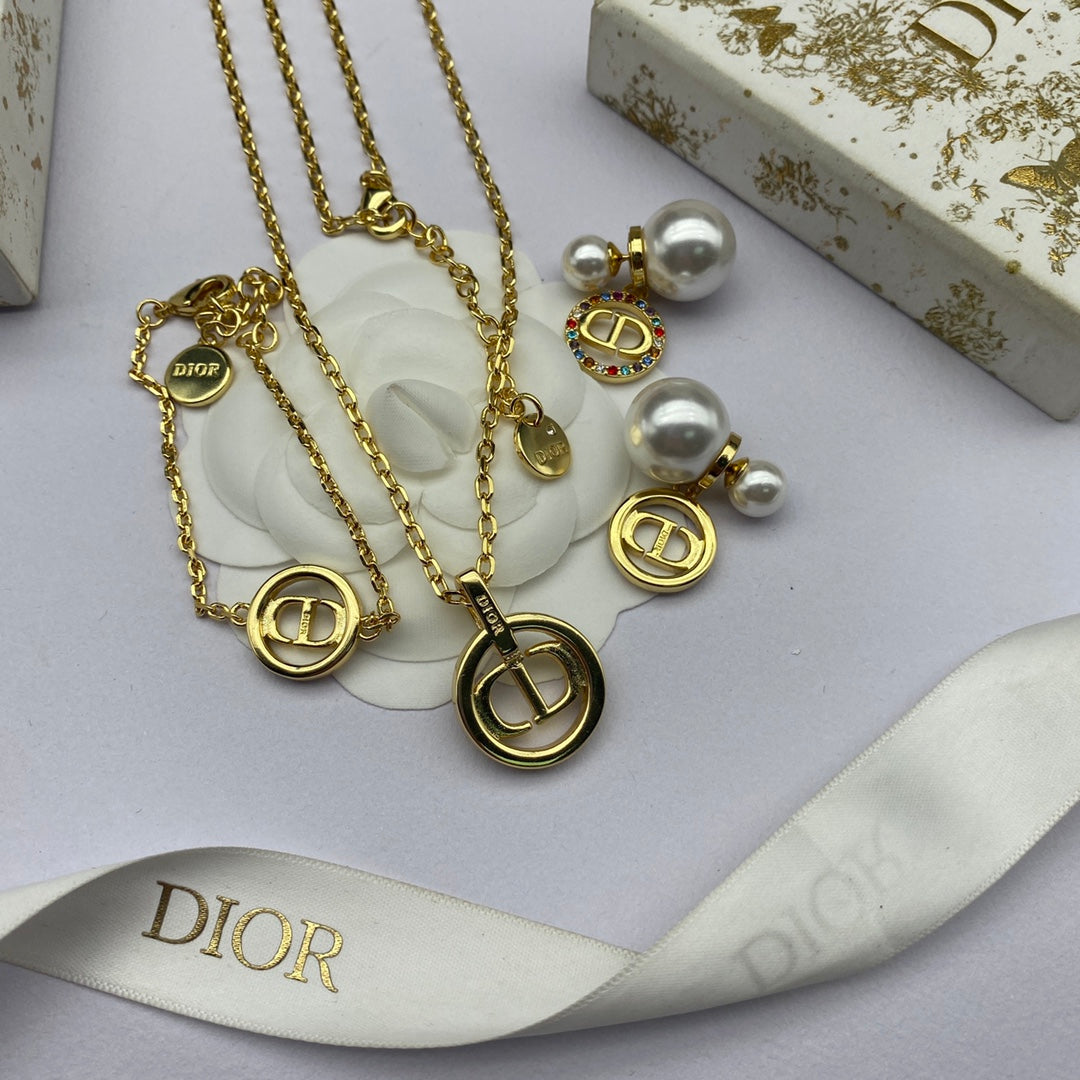 18K Dior Petit Multicolor Crystals Necklace