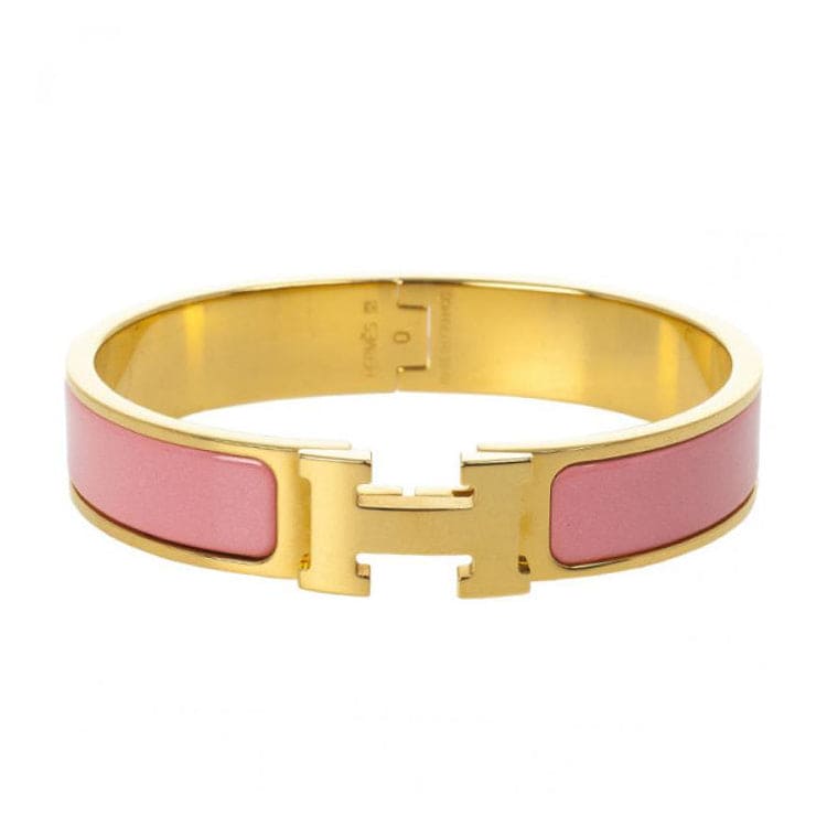 18K Hermes Clic Pink Bracelet