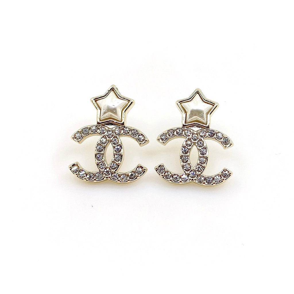 18K Chanel Star Crystals Earrings