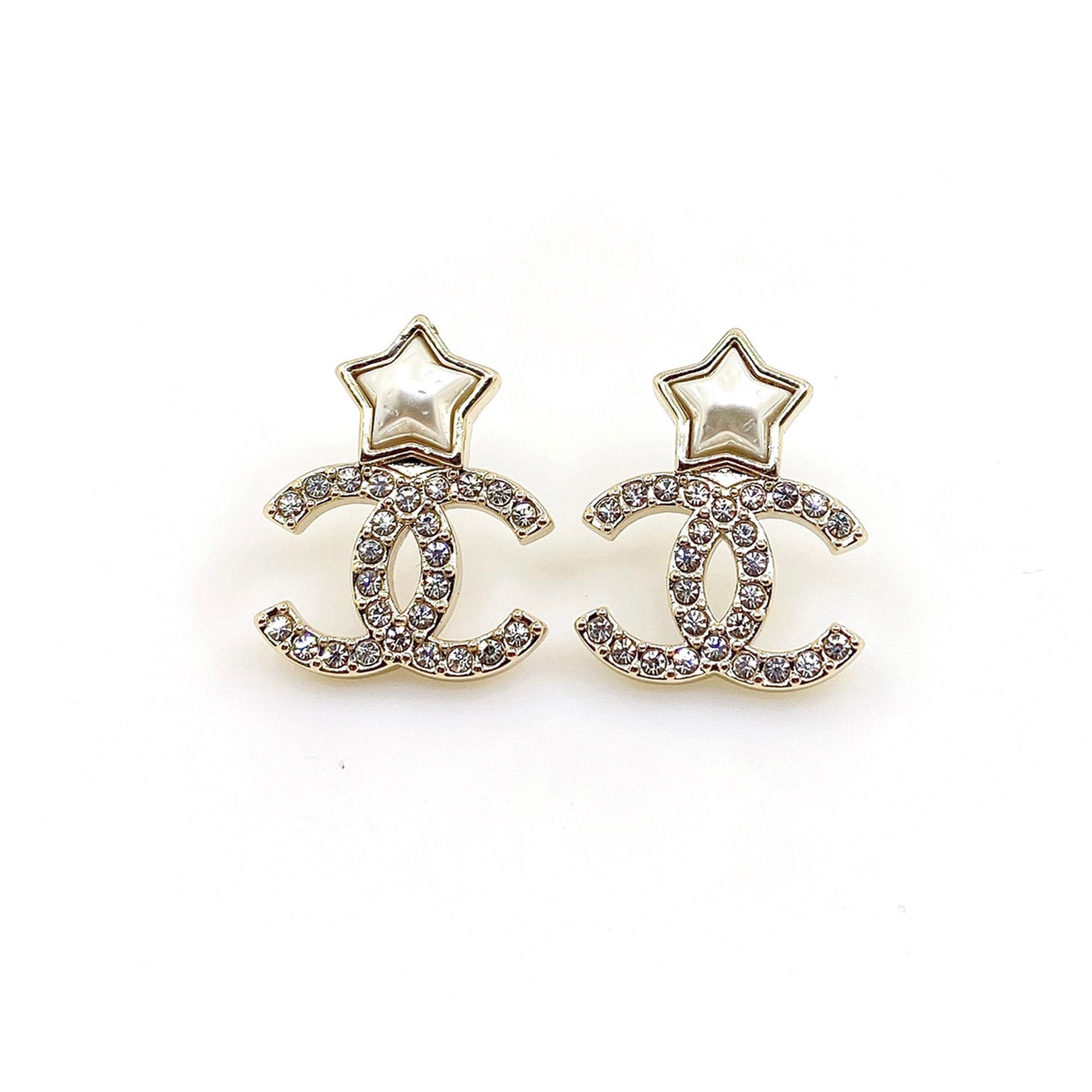 18K Chanel Star Crystals Earrings