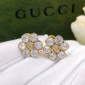 18K Gucci Double Crystals Earrings