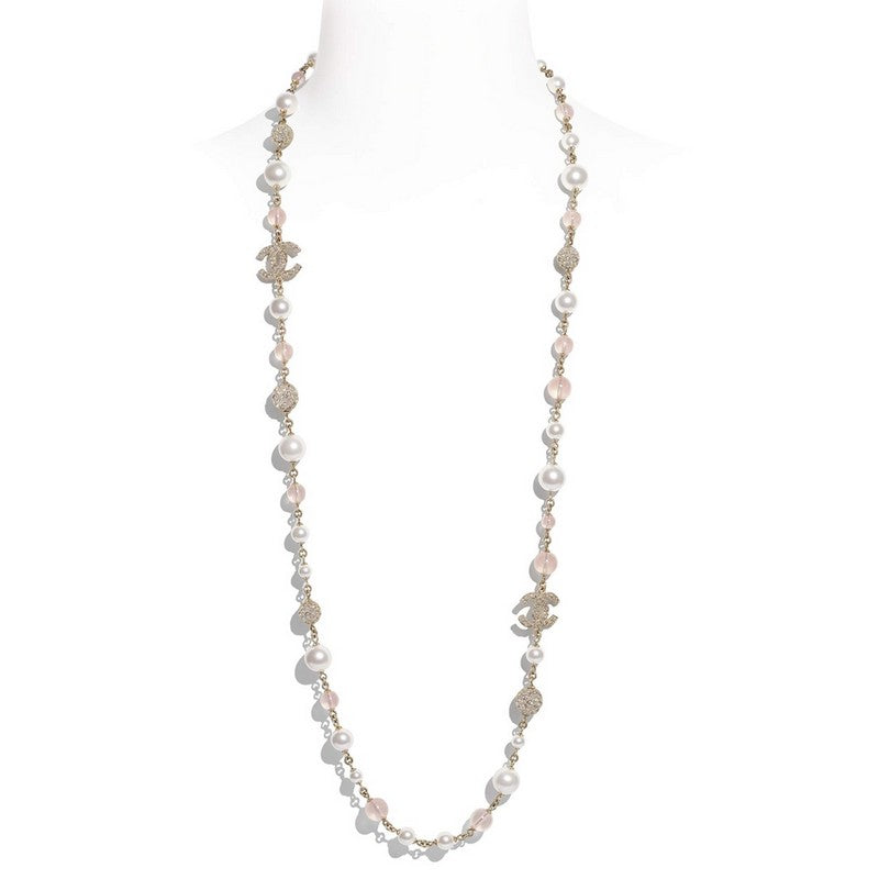 18K Chanel Black Pearl Diamond Necklace