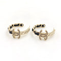 18K Chanel Black Open Earrings