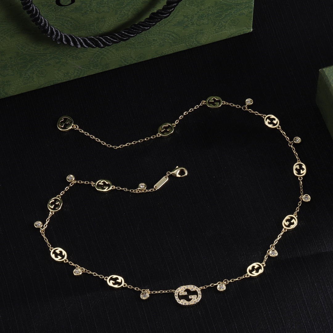 18K Gucci Double Chain Necklace