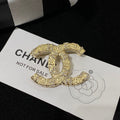 18K Chanel Diamond Gold Brooch