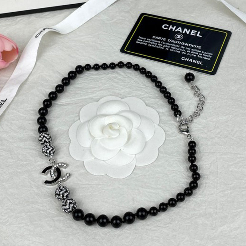 18K Chanel 24C Black Diamond Necklace