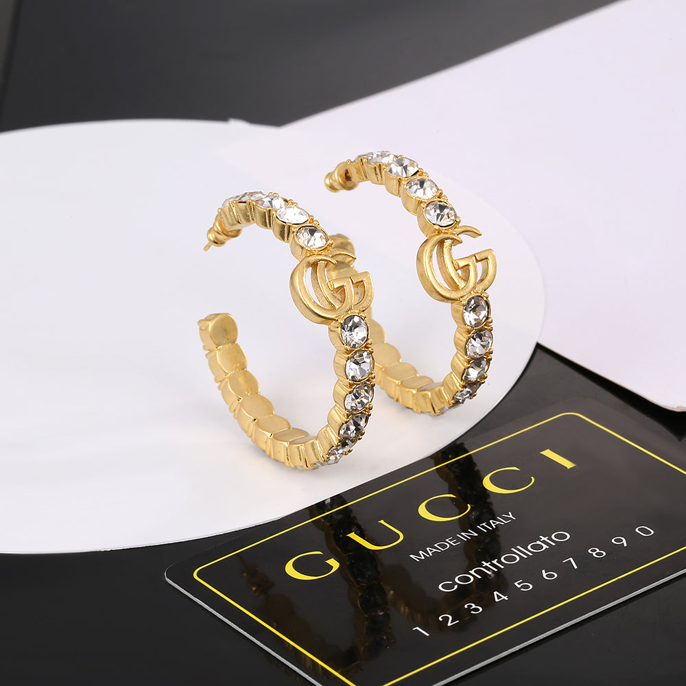 18K Gucci Double Circle Earrings