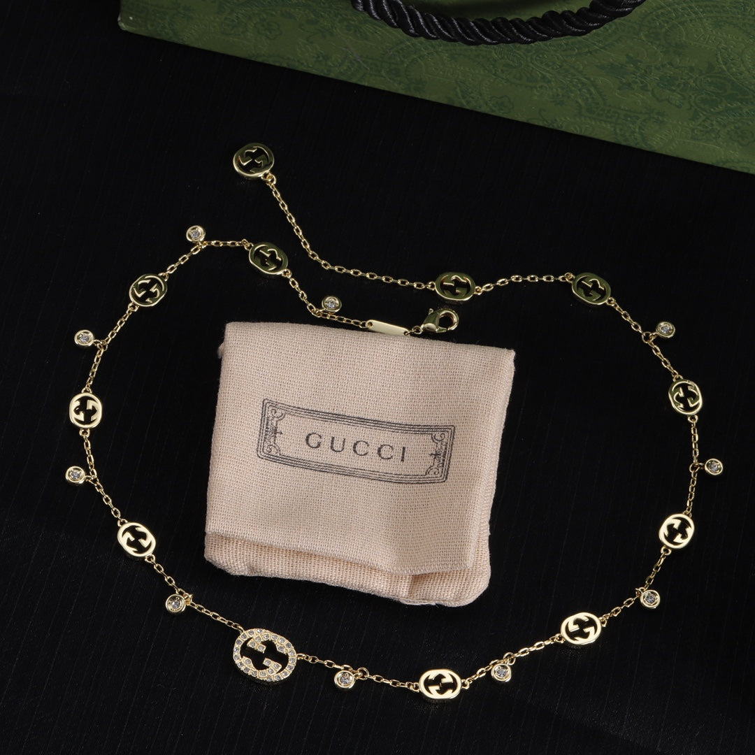 18K Gucci Double Chain Necklace