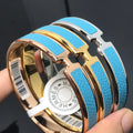 18K Hermes Olympe Blue Bracelet