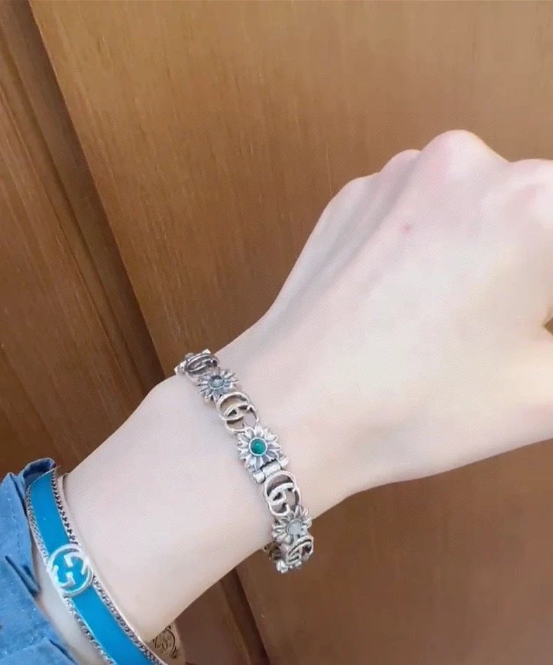 18K Gucci Double Flowers Bracelet