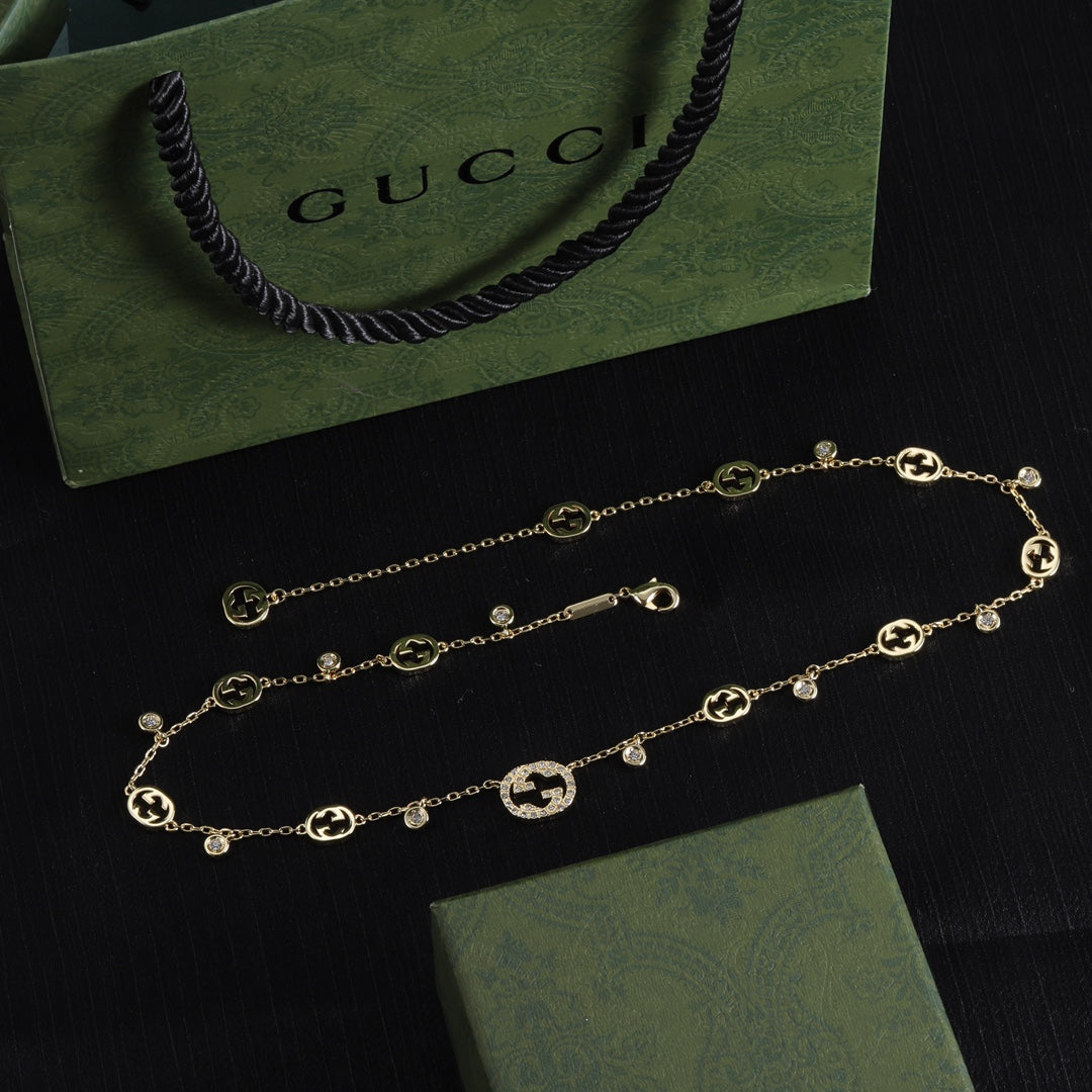 18K Gucci Double Chain Necklace