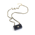 18K Chanel Black Bag Pendant Necklace