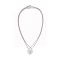 18K Balenciaga Lovelock Set Of Two Silver-tone Crystal Necklace