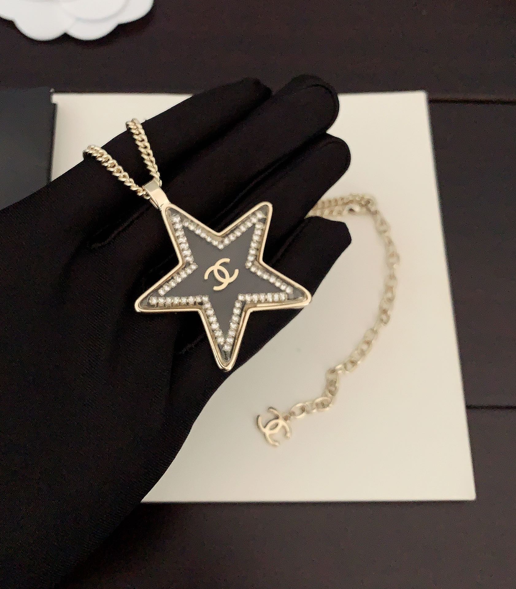 18K Chanel Star Chain Necklace