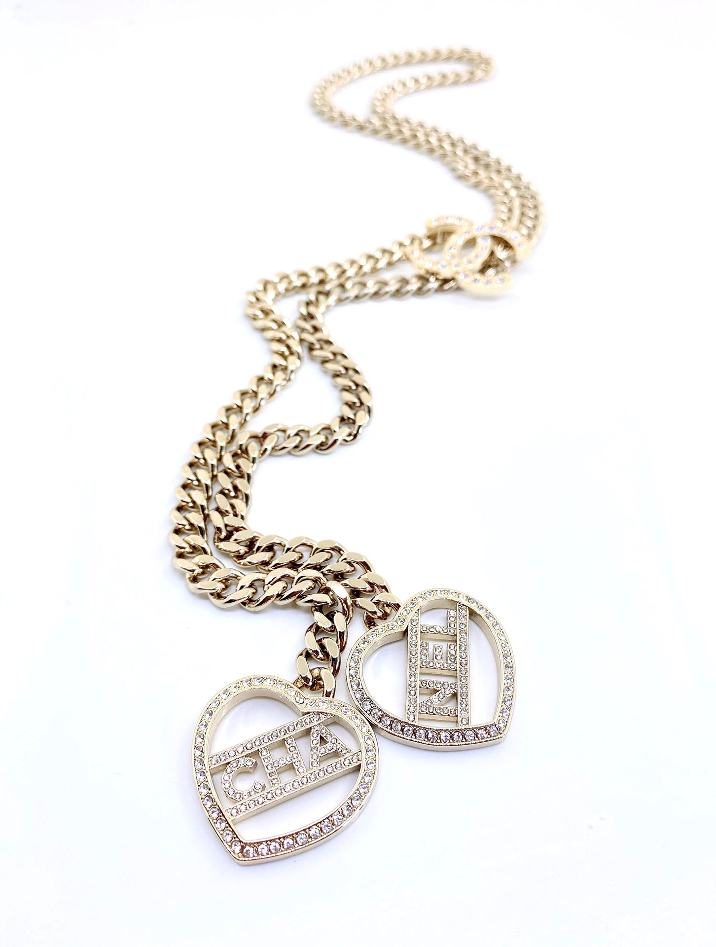 18K Chanel Heart Chain Necklace