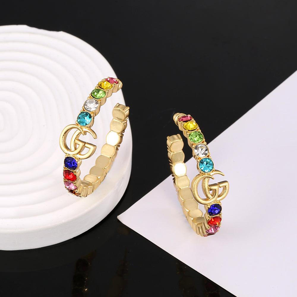 18K Gucci Double Circle Earrings