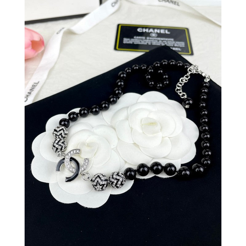 18K Chanel 24C Black Diamond Necklace