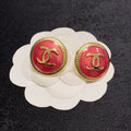 18K Chanel Red Earrings