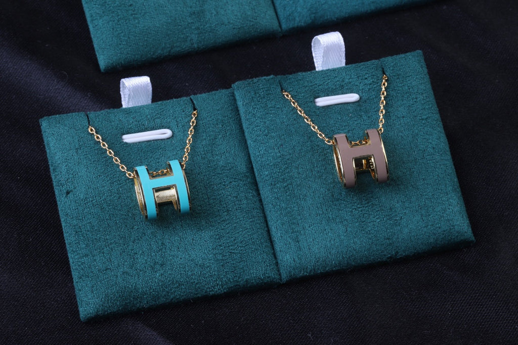 18K Hermes Mini Pop Blue Necklace