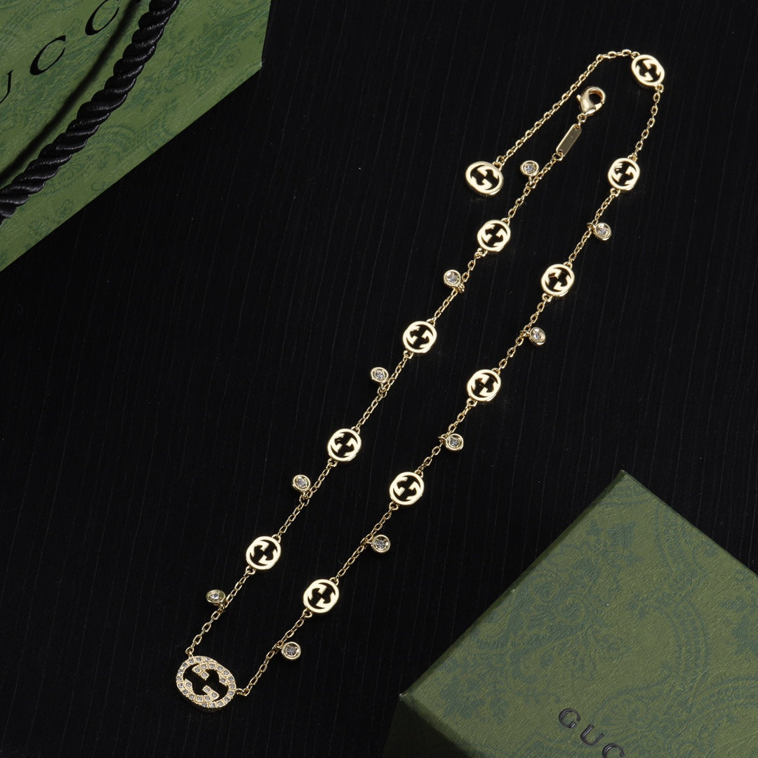 18K Gucci Double Chain Necklace
