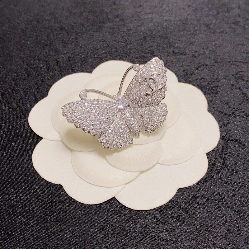 18K Chanel Full Diamond Butterfly Brooch