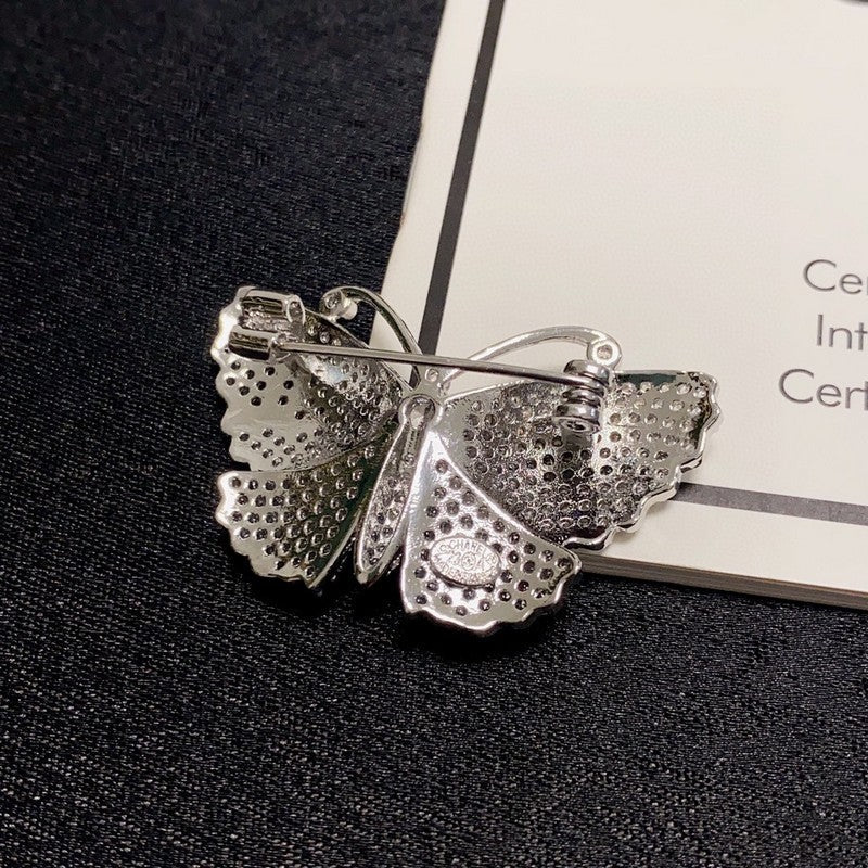 18K Chanel Full Diamond Butterfly Brooch