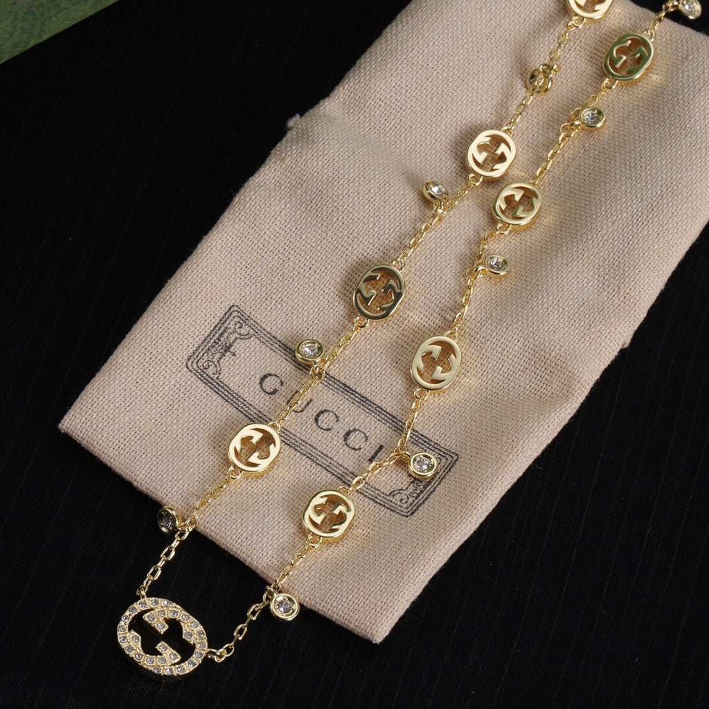 18K Gucci Double Chain Necklace