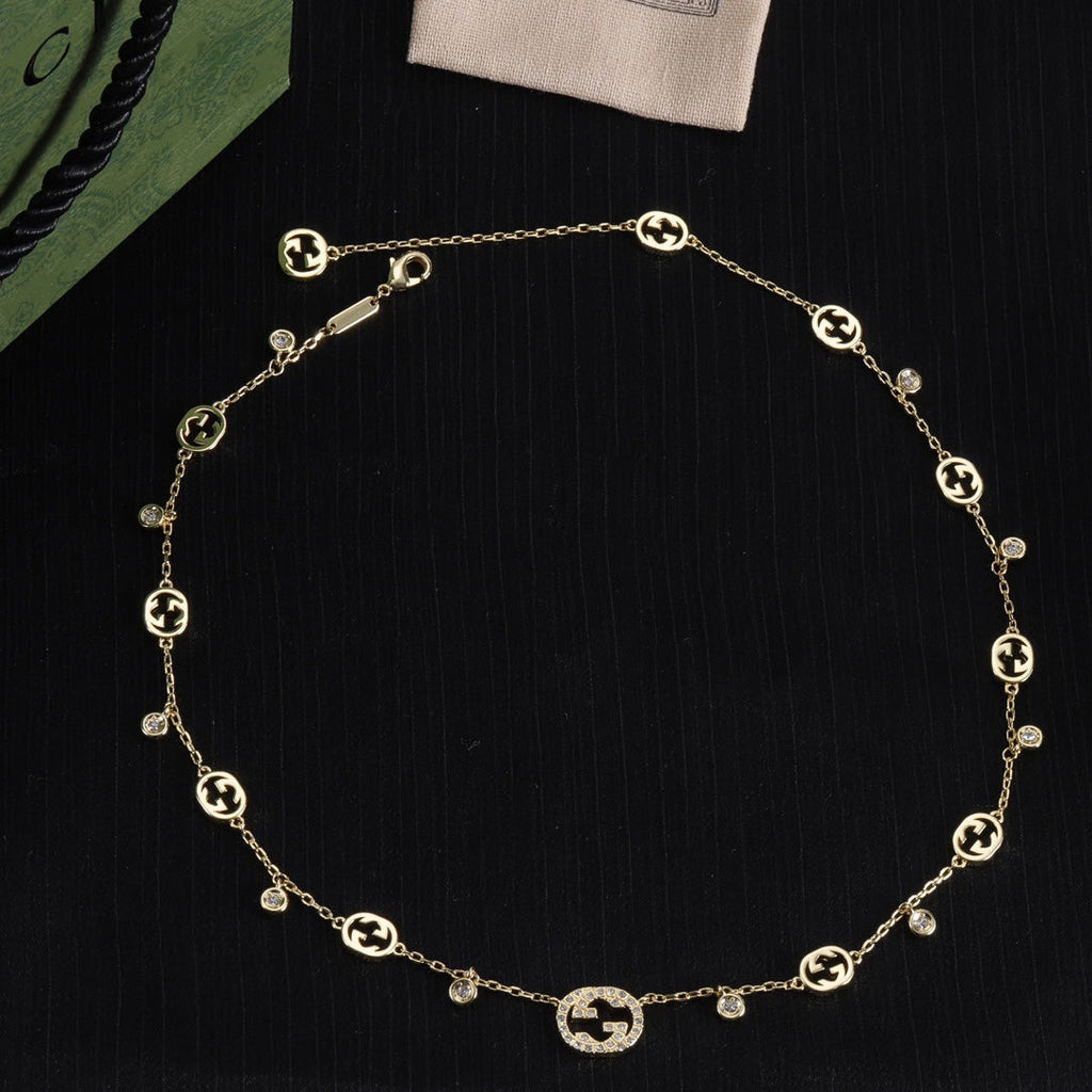18K Gucci Double Chain Necklace