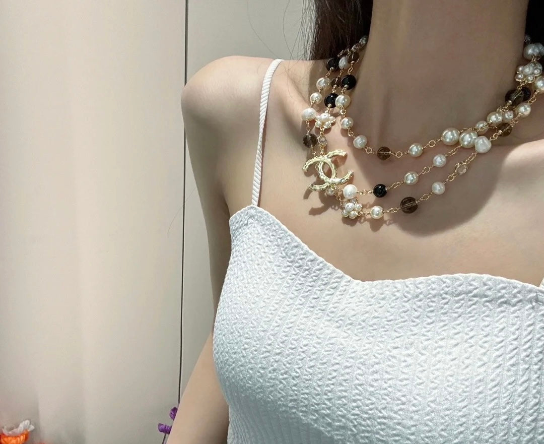 18K Chanel 24B Long Pearls Necklace