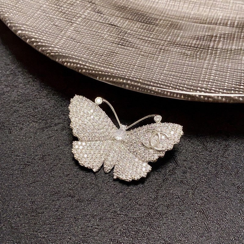 18K Chanel Full Diamond Butterfly Brooch