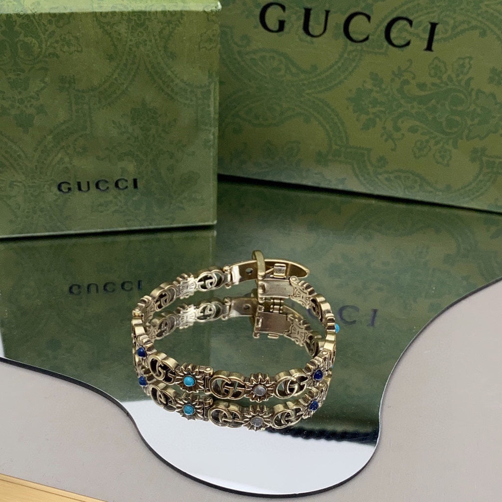 18K Gucci Double Flowers Bracelet