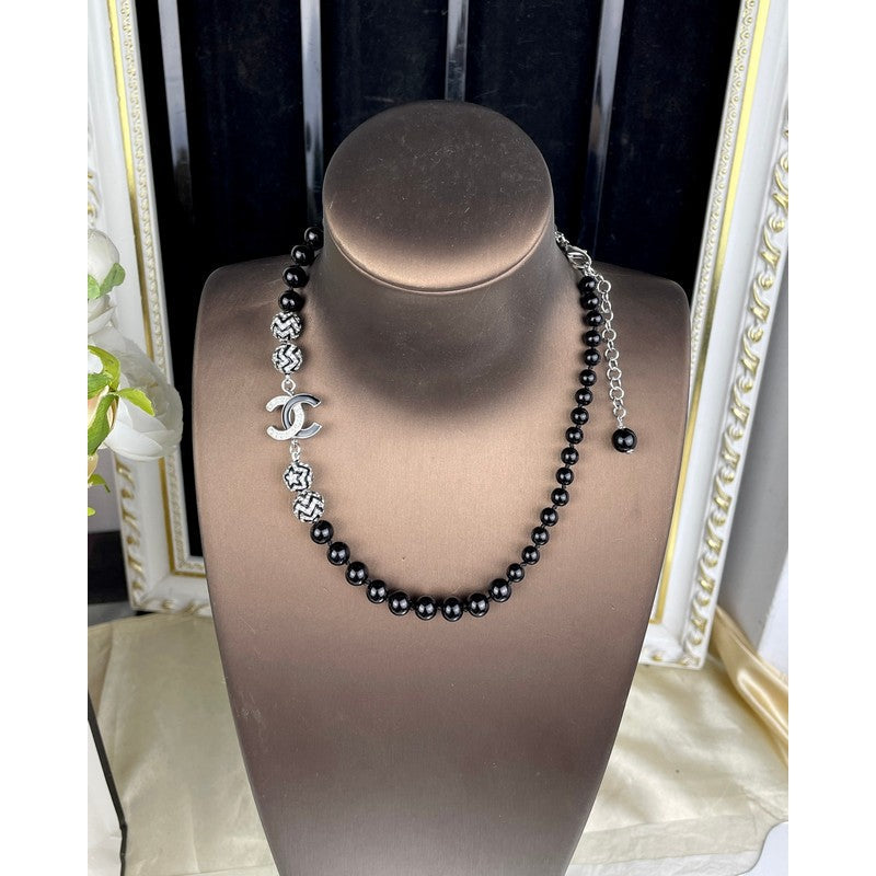 18K Chanel 24C Black Diamond Necklace