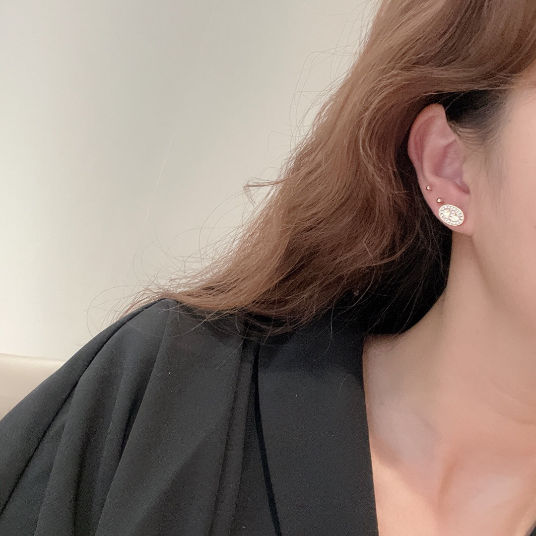 18K Hermes Mini Farandole Diamond Earrings