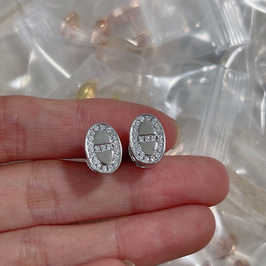 18K Hermes Mini Farandole Diamond Earrings