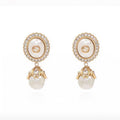 18K Gucci Double Pearl Earrings