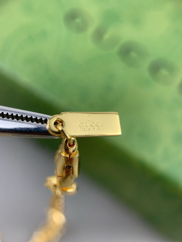 18K Gucci Double Iconic Floral Pendant Necklace