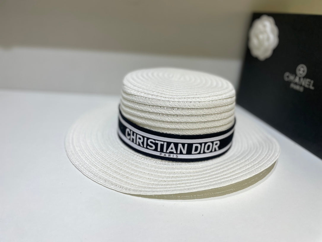 Dior Flat Cap - Black / White