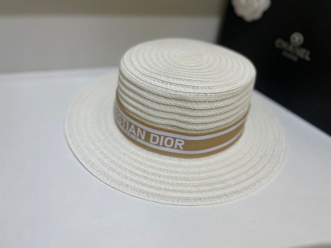Dior Flat Cap - Black / White