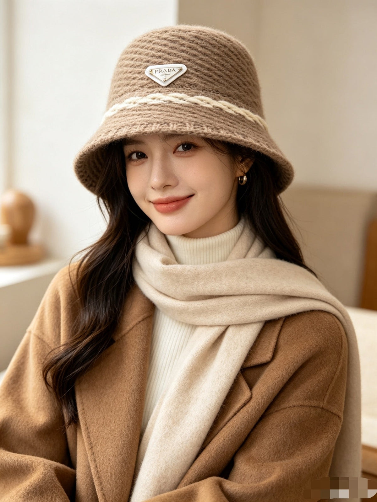 Prada Knitted Bucket Hat