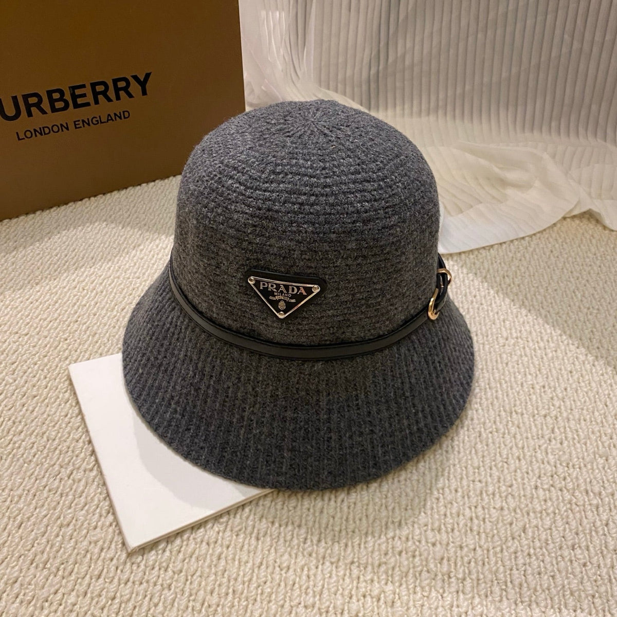 Prada Knitted Bucket Hat